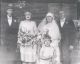 0613 - L to R - H H Tiller, Melba McLean, Christina Blunt (nee Keough), Bert Blunt & flower girl Nacia Clarke in 1927.jpg